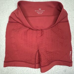Vibrant Red Women's Athletic Shorts